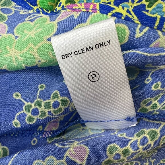 Gilner Farrar Sydney Maxi Dress Blue Green Floral Print Boho Chic Size Large - Picture 10 of 10